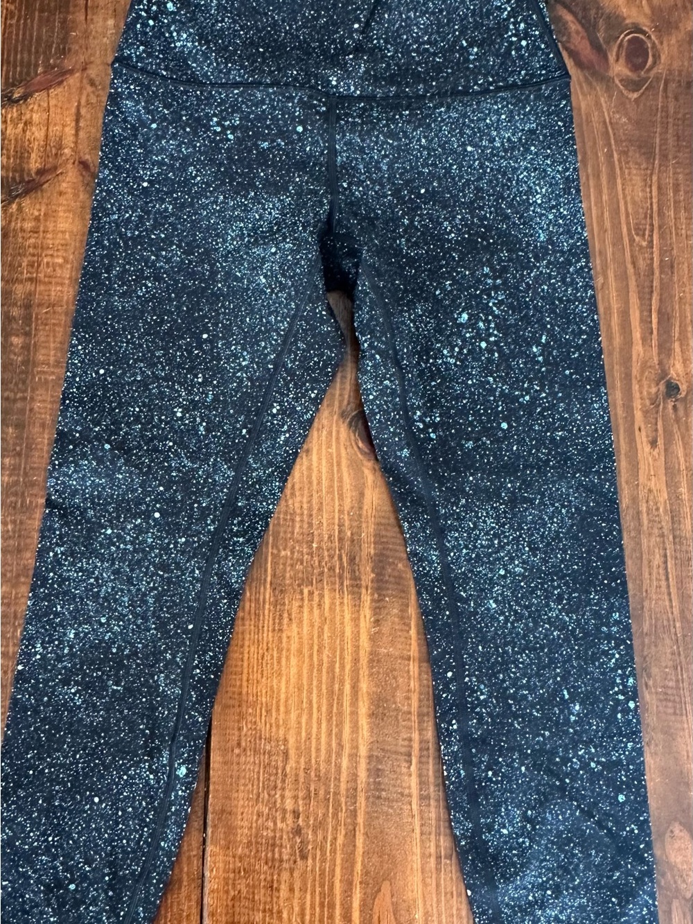 lululemon athletica Black with blue Speckle Leggings